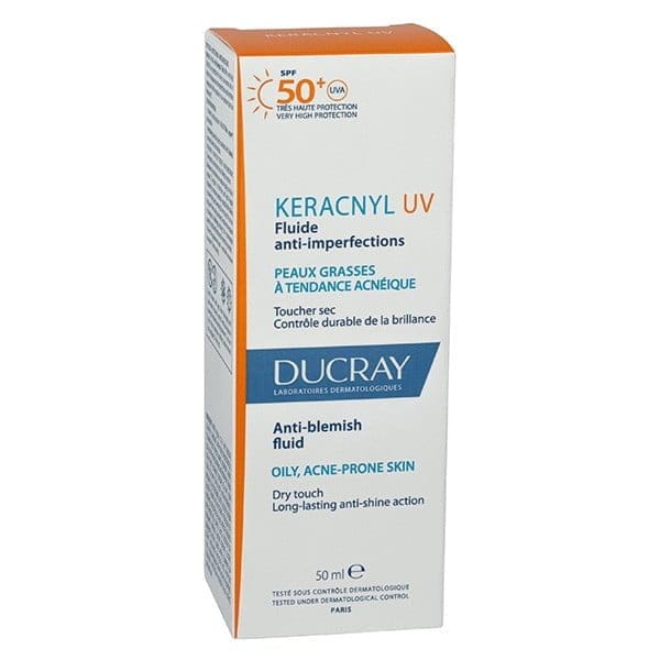 Ducray keracnyl uv fluide anti-imperfections spf 50+ 50 ml