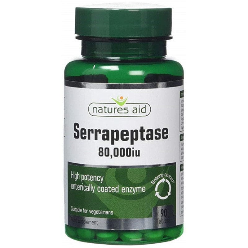 Natures Aid Serrapeptase 80,000iu 30 Comprimés