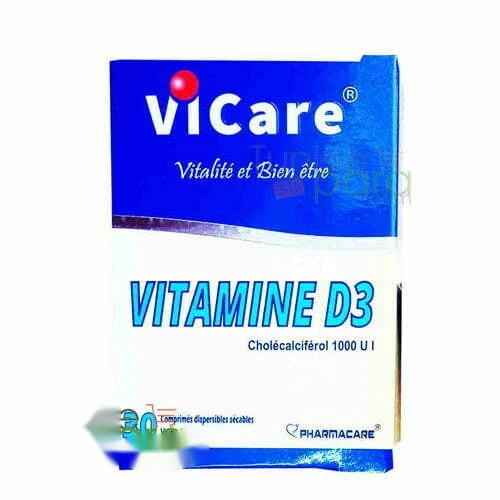Pharmacare Vicare vitamine D 1000UI 30 Comprimés
