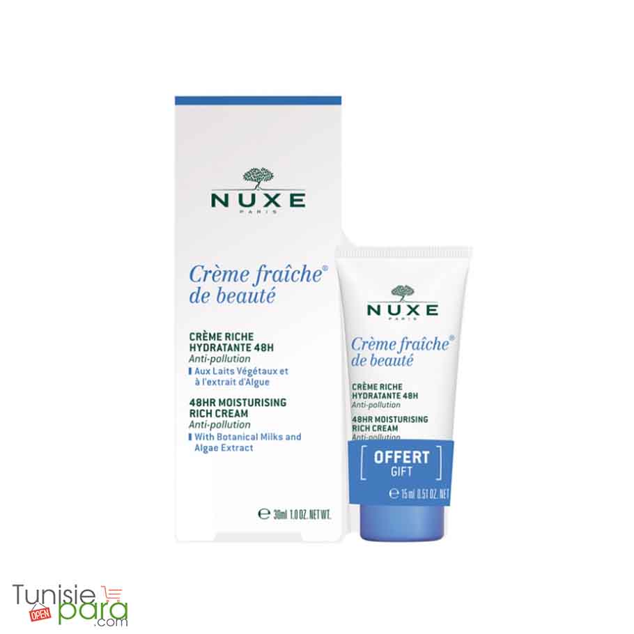 Nuxe Crème Fraiche de Beauté Crème Riche Hydratante (P.S) 48H 30 ml + 3en1 15 ml Offert — vue 2