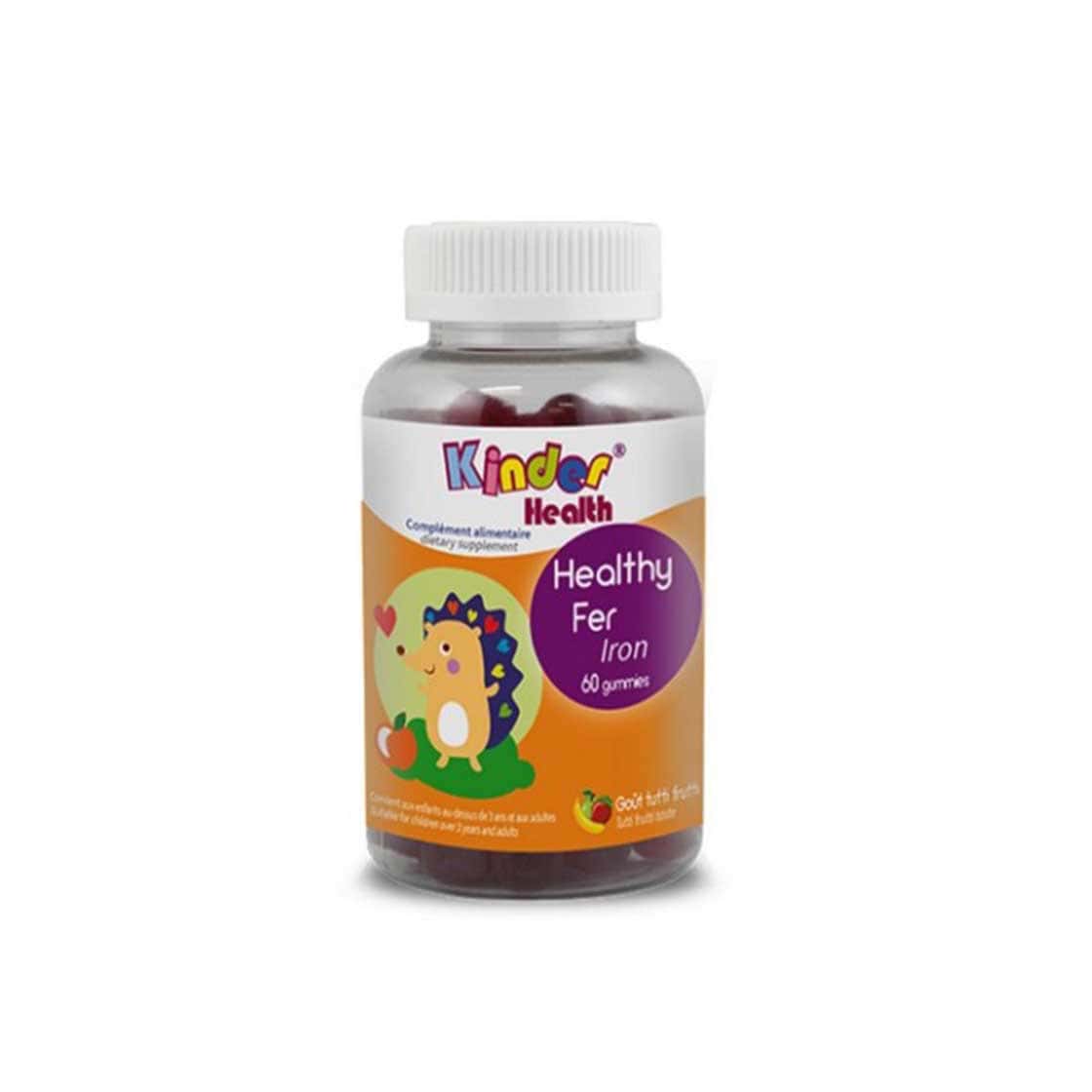 Kinder Health Healthy Fer Goût frutly Boite De 60 gommes