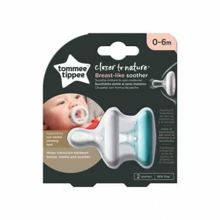 Tommee tippee sucette breast like 0-6 m *2