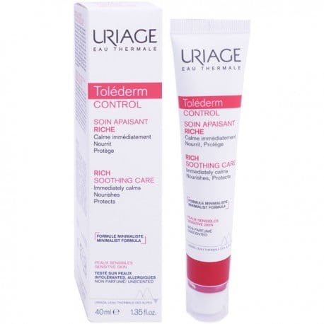 Uriage toléderm control soin apaisant riche 40ml