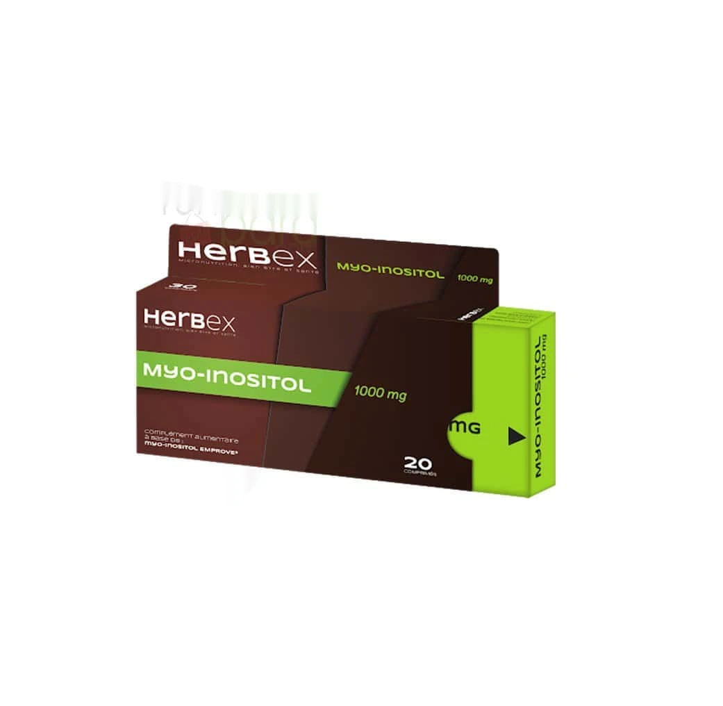 Herbex myo-inositol 1000 mg boite de 20 cp