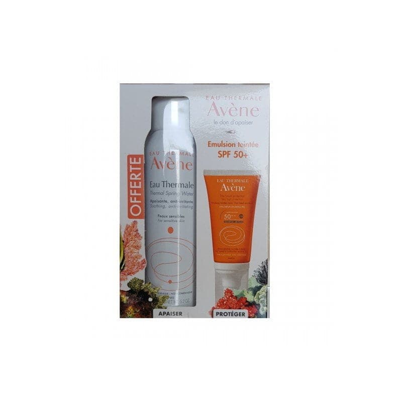 PACK AVENE EMULSION TEINTEE SPF 50+ + EAU THERMALE 150 ML