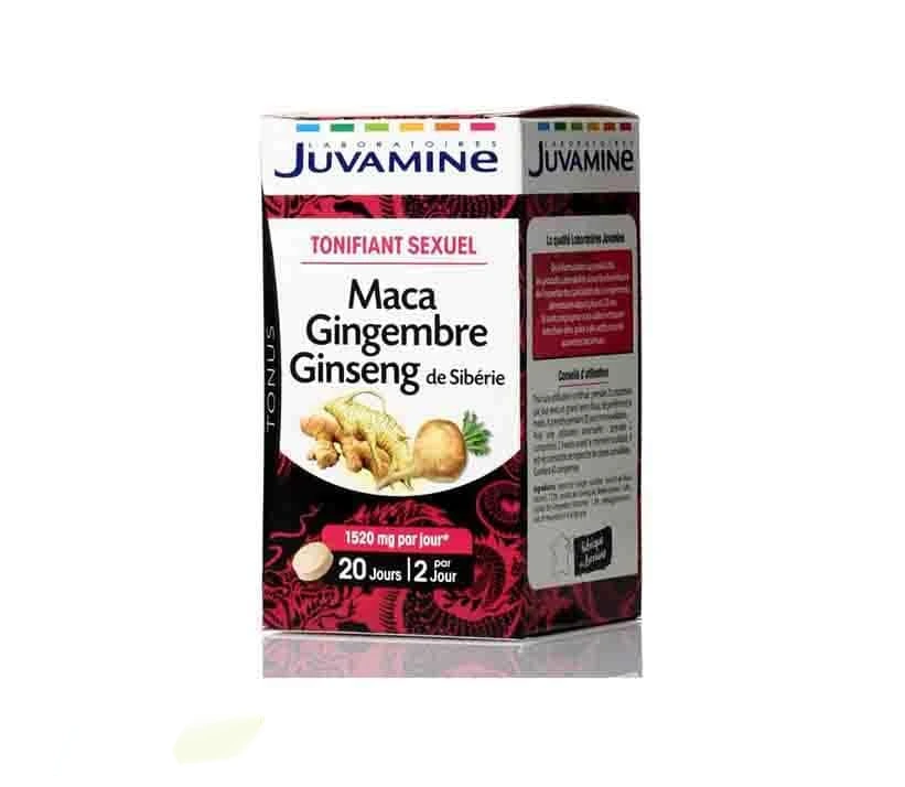JUVAMINE MACA GINSENG GINGEMBRE TONIFIANT SEXUEL 40 COMPRIMES