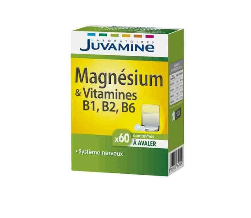 Juvamine Magnésium et Vitamines B6, B2 et B1 60 Comprimes