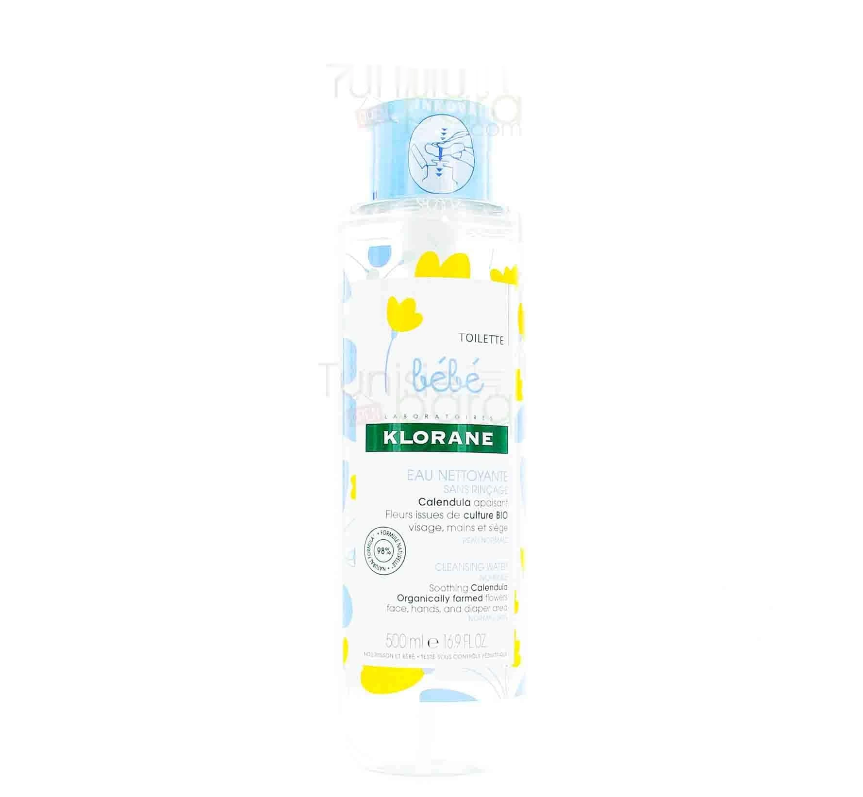 KLORANE Bébé Eau Nettoyante Micellaire Sans Rinçage 500 ml