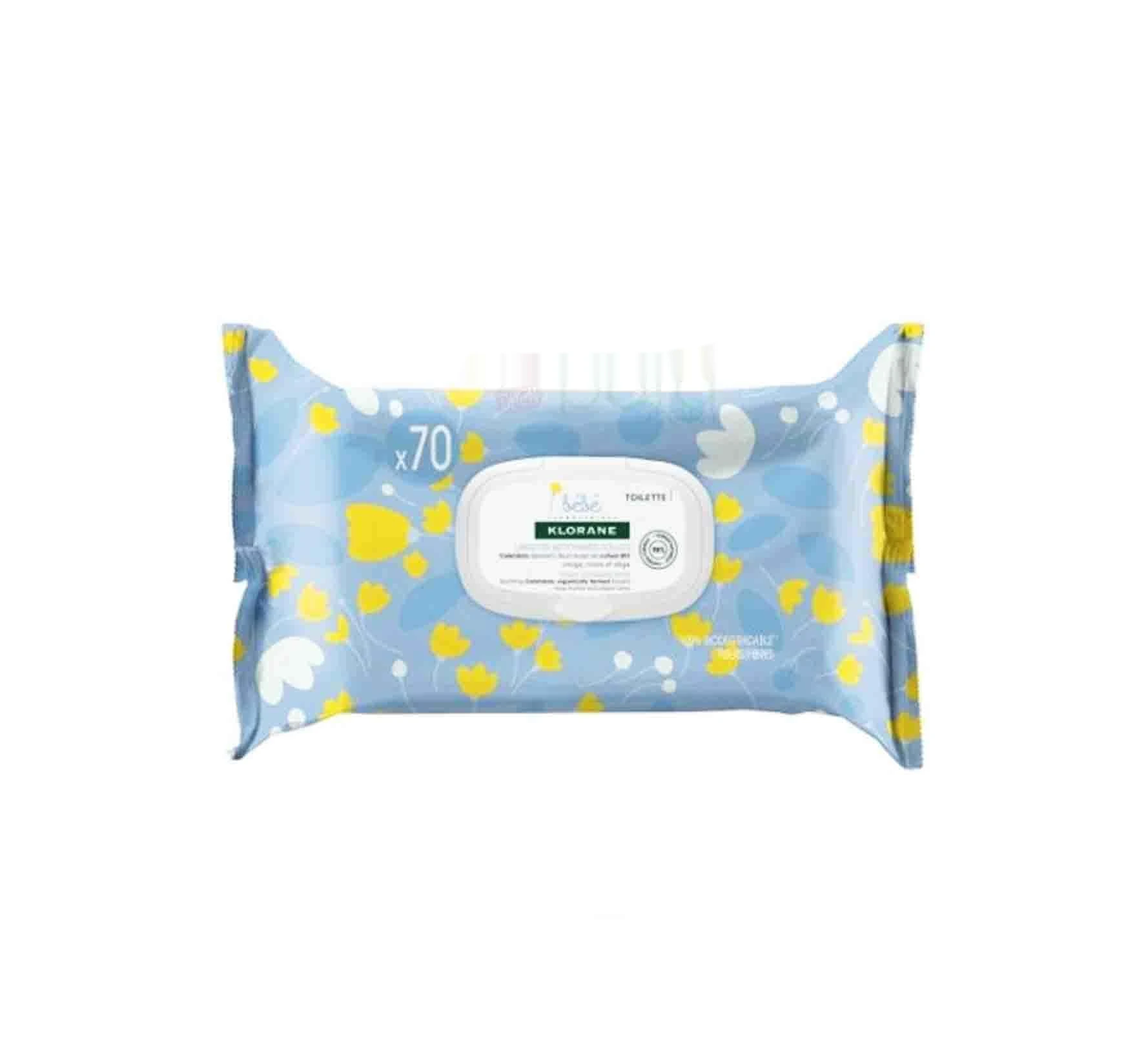 Klorane Bebe Lingettes nettoyantes au Calendula 70 pièces
