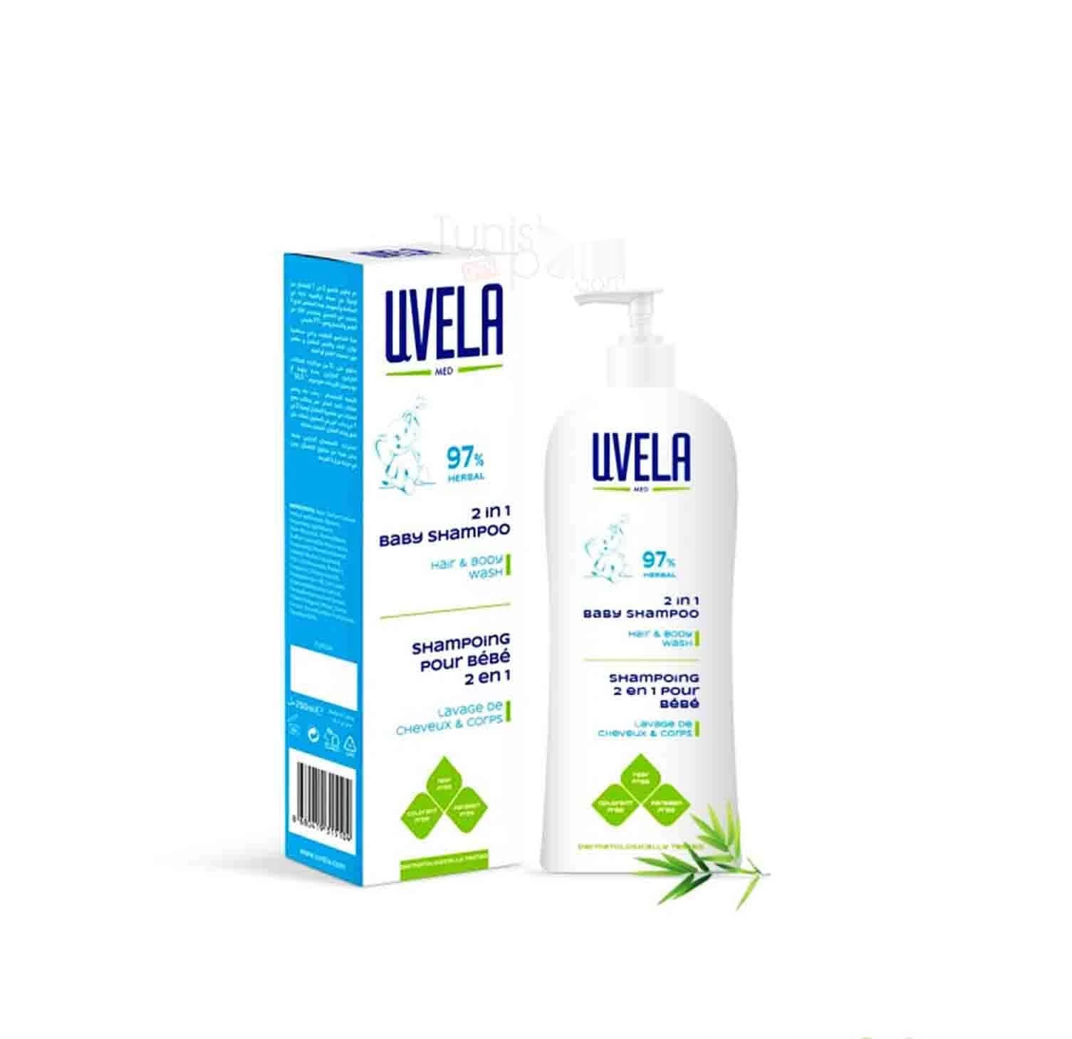 UVELA 2-in-1 Shampooing Cheveux et Corps pour Bébé 250ml