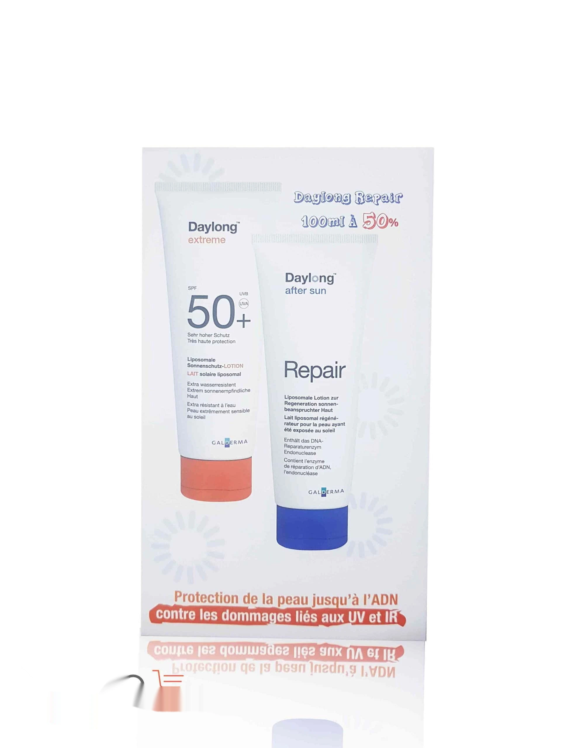 DAYLONG coffret EXTREME SPF50+ 100ML et repair