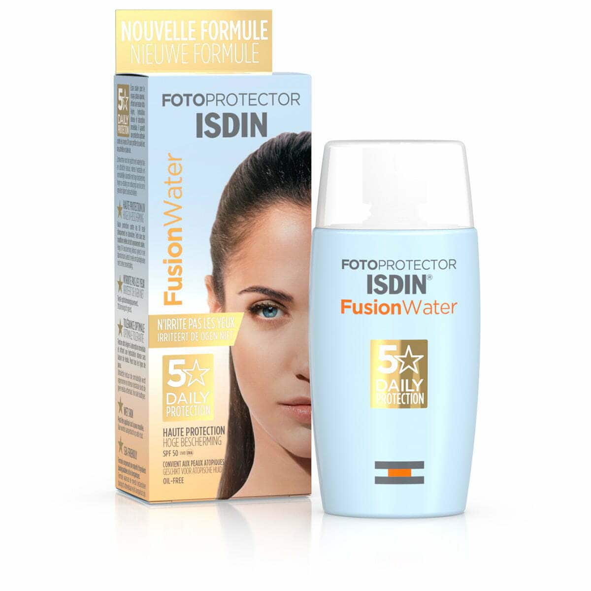 Fotoprotector ISDIN Fusion Water magic invisible SPF 50+ 50ml — vue 3