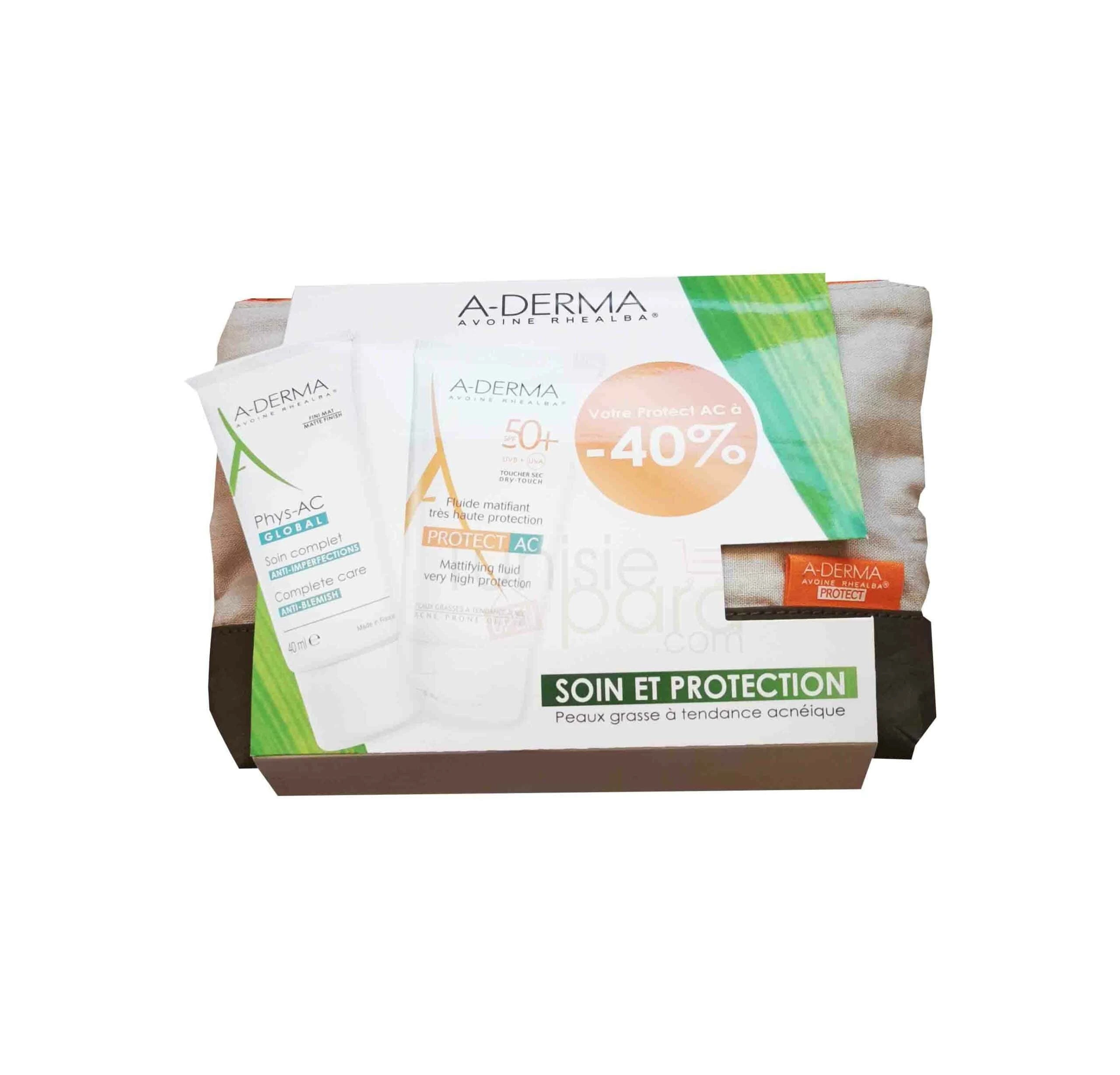 A-DERMA trousse fluide matifiant et phys-ac global