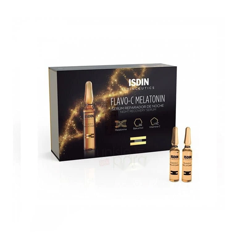 Isdin Flavo-C Melatonin Sérum Réparateur Nuit 10 ampoules de 2ml