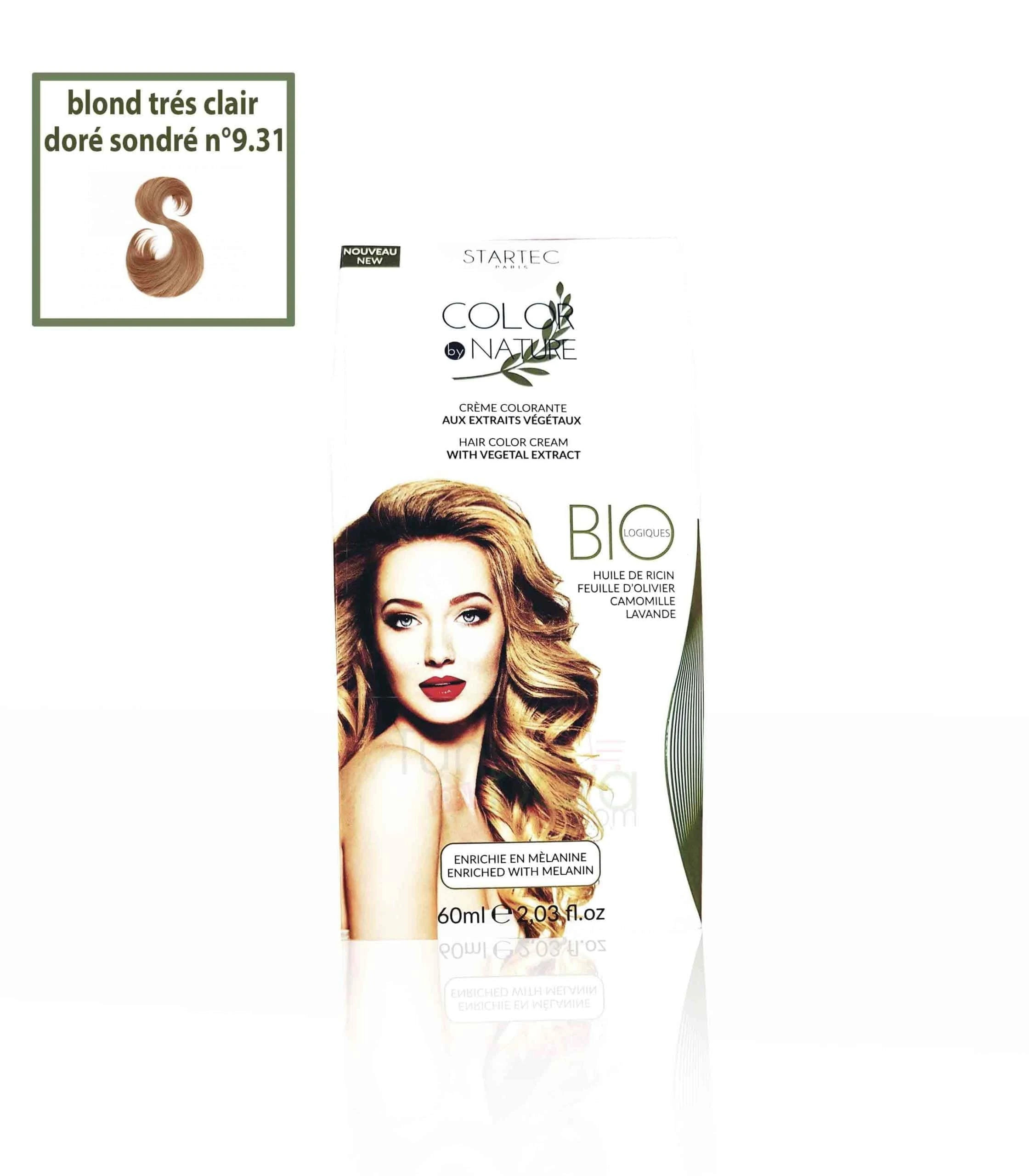 Startec coloration blond trés clair doré cendré n° 9.31