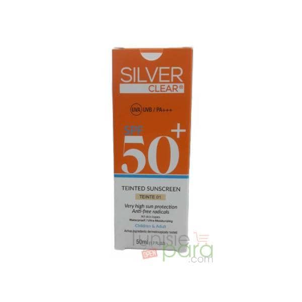 Silver clear ecran solaire Teinté 01 spf 50+ 50ml