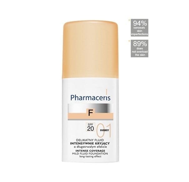 Pharmaceris Fluid Fondation Fond de teint intense coverage SPF20