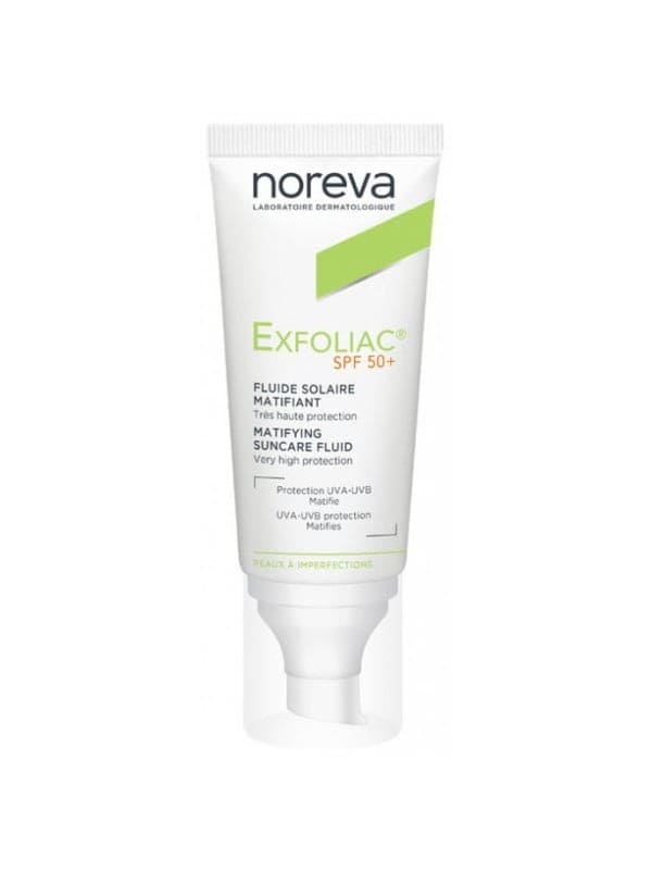 NOREVA EXFOLIAC FLUIDE SOLAIRE SPF 50+ 40ML