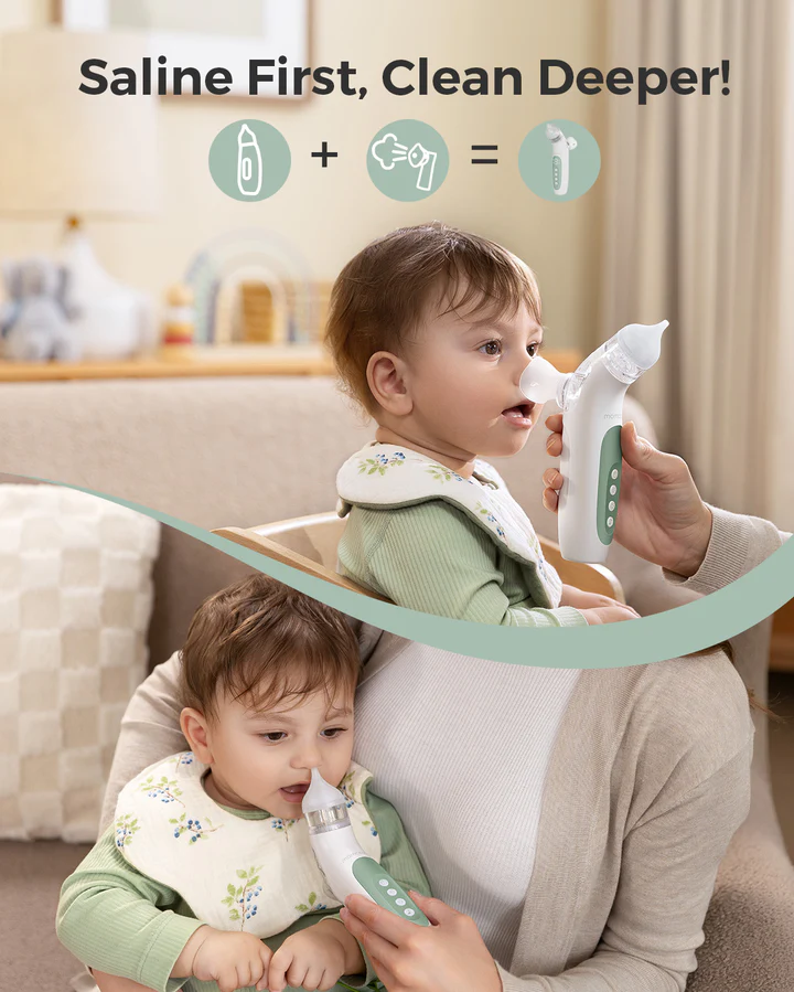 Aspirateur nasal électrique Momcozy 2-en-1 avec spray et aspiration — vue 2