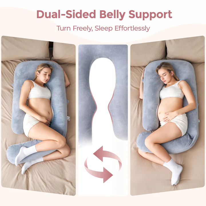 Momcozy Coussin de grossesse et allaitement bleu — vue 7