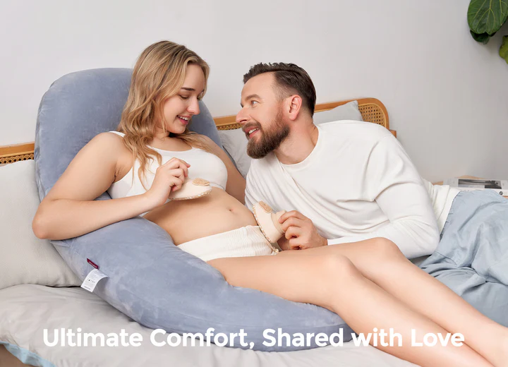 Momcozy Coussin de grossesse et allaitement bleu — vue 9