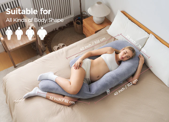 Momcozy Coussin de grossesse et allaitement gris — vue 2