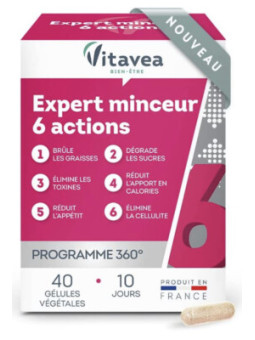 VITAVEA Expert Minceurs 6 Actions 40 Gélules