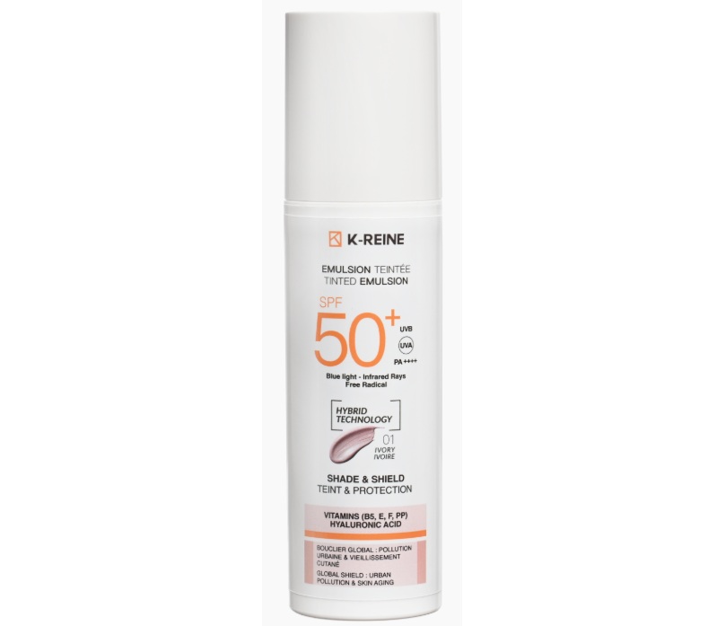 k-reine sun emulsion teinte ivory UV protect spf50+ 50ml