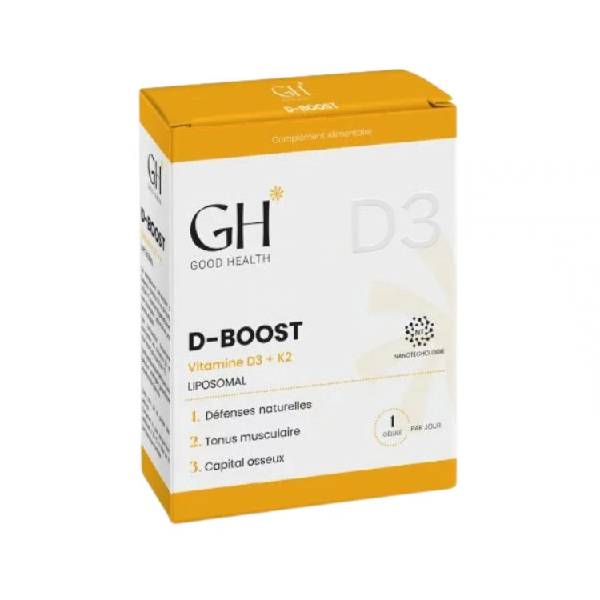 GH D-Boost Vitamine D3+k2 30 gelules