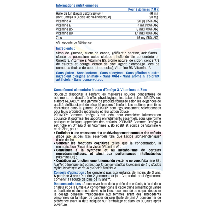Pediakid Omega 3 60 Oursons — vue 2