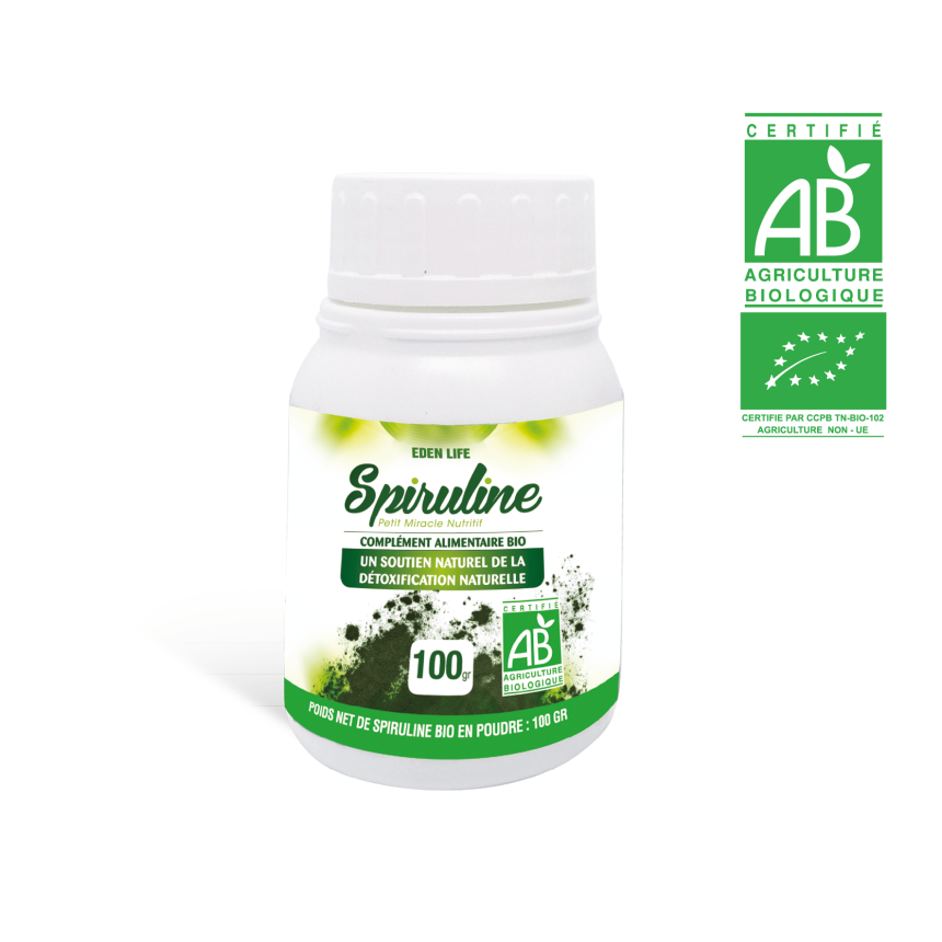 eden life spiruline poudre 100 gr