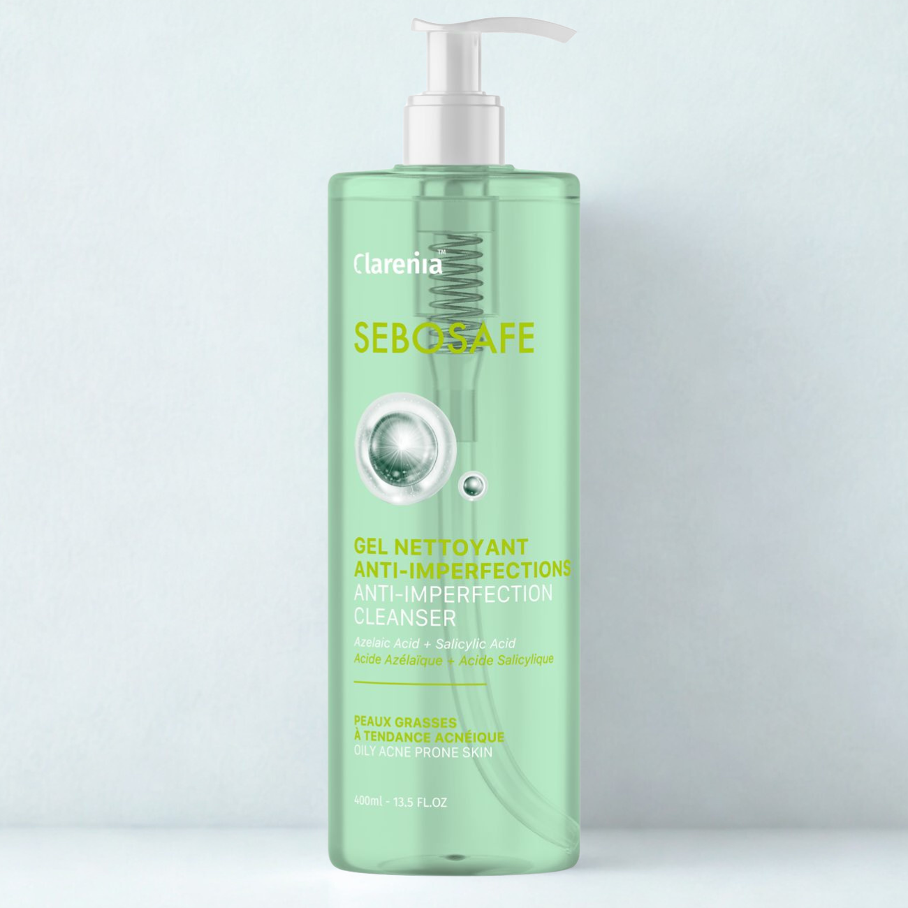 clarenia sebosafe gel nettoyant 400ml