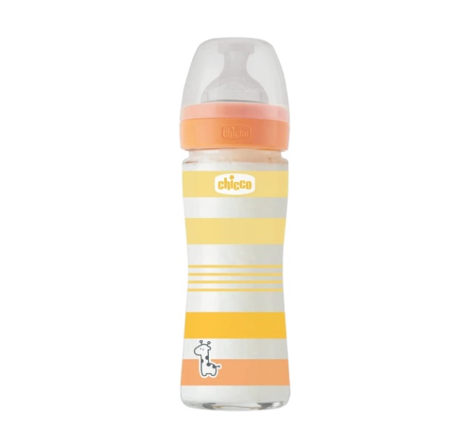 CHICCO biberon oranger en verre fille 240ml