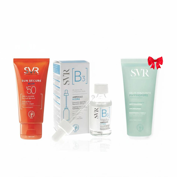 SVR Pack Sun secure Blur invisible + Ampoule B3 + Physiopure gelée 200ml GRATUIT