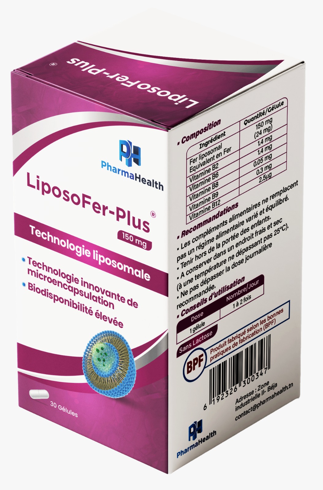PharmaHealth LiposoFer Plus 30 gélules