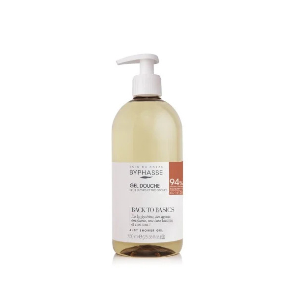 Byphasse Back To Basics Gel Douche Peaux Seches Et Tres Seches 750ml