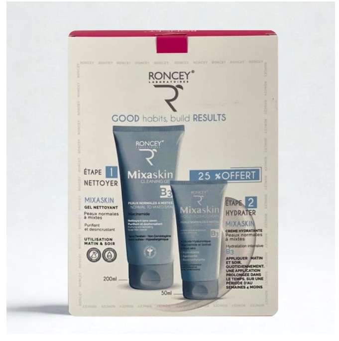 RONCEY coffret mixaskin gel 200ml+creme hydratante 50ml (-25%)