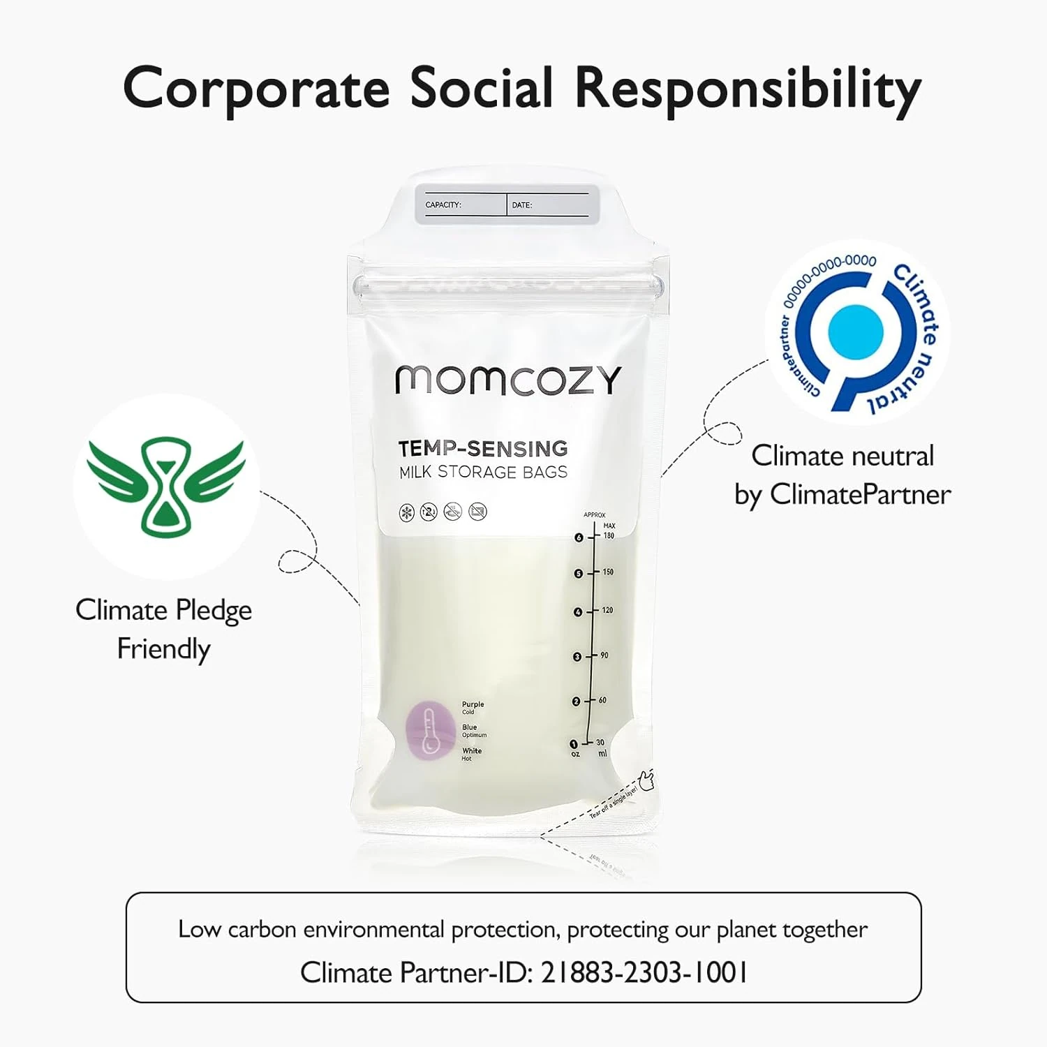 Momcozy Lot de 50 Sacs de Conservation du Lait Maternel — vue 4