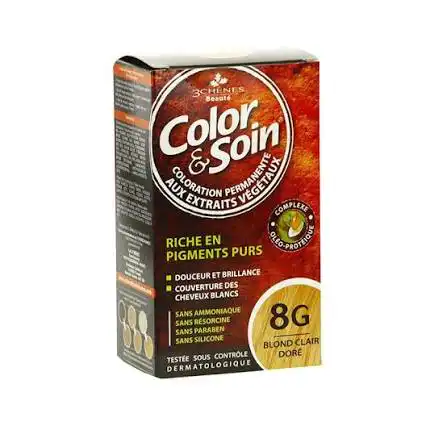 3 CHENES Color et Soin Coloration Blond Clair Doré 8G