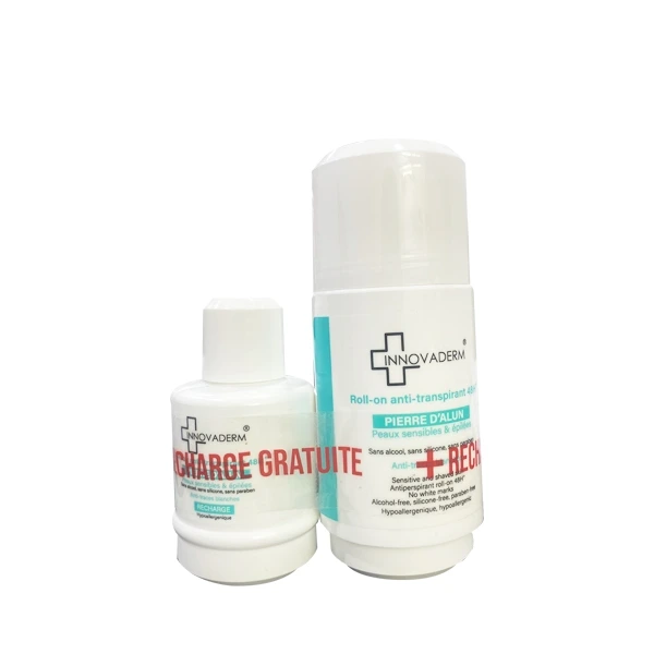 Innovaderm roll-on anti transpirant + recharge gratuite