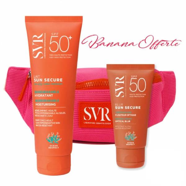 SVR Trousse BANANA sun secure blur + lait SPF50+ 250ml