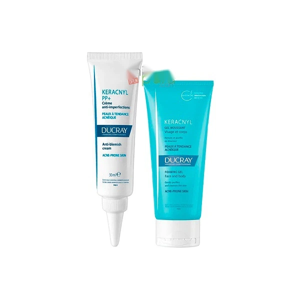 Ducray Keracnyl Pack Gel 200 ML + Keracnyl PP + Serviette offerte