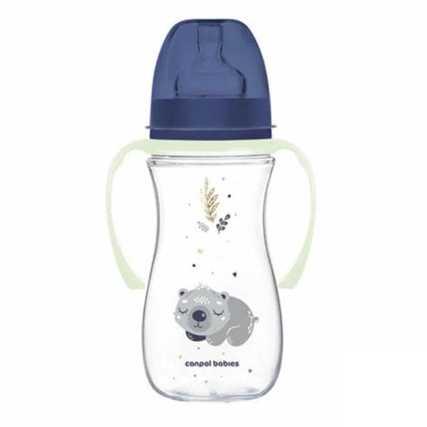 Canpol babies biberon anti colique col large sleepy koala ROSE 300ml — vue 2