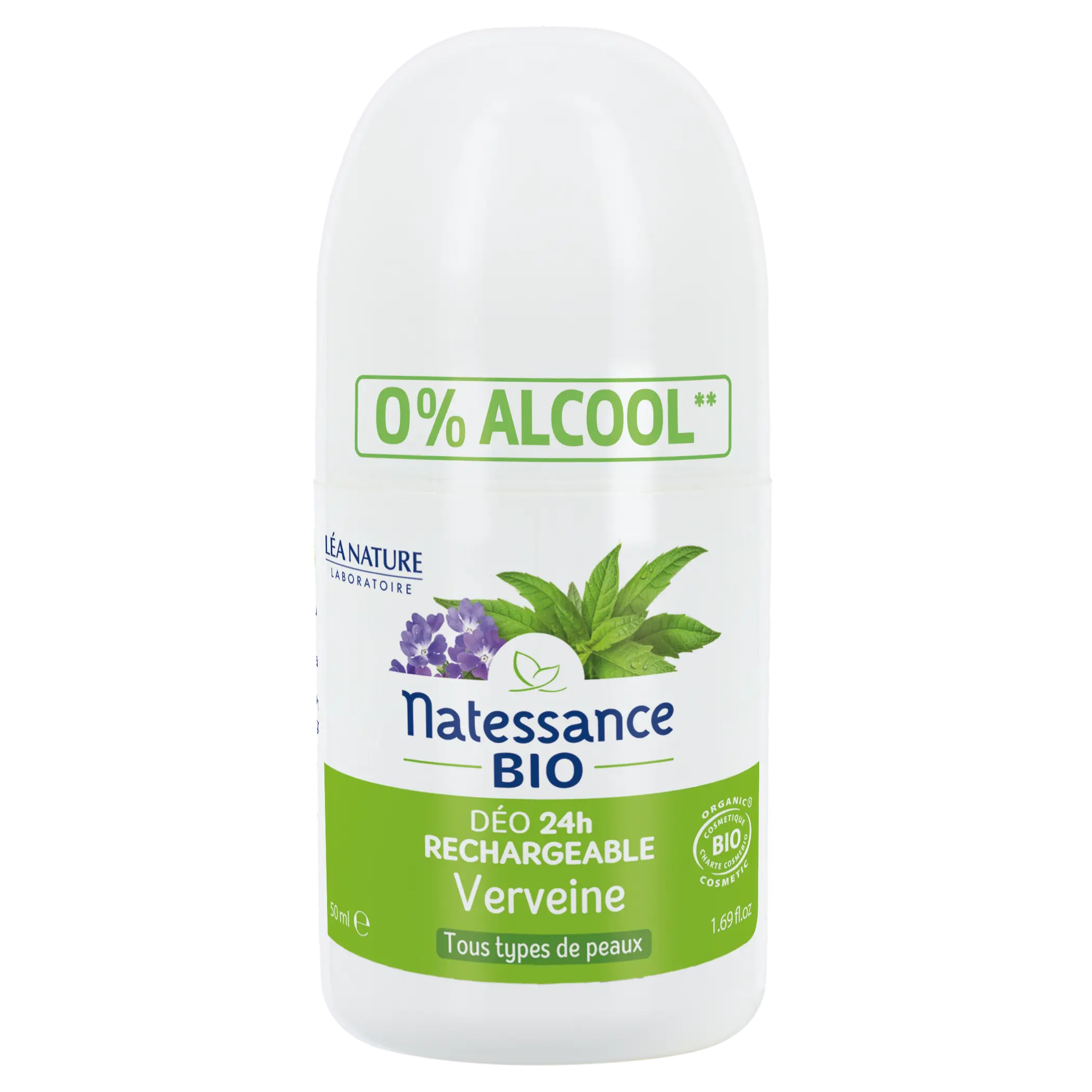 Natessance Déodorant 24h Rechargeable Verveine Bio 50 ml