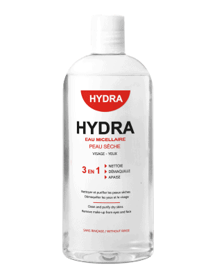 hydra eau micellaire peau séche 250ml