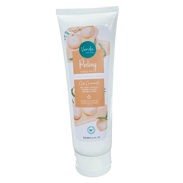 Verde peeling visage peche peaux normales a mixtes 200ml