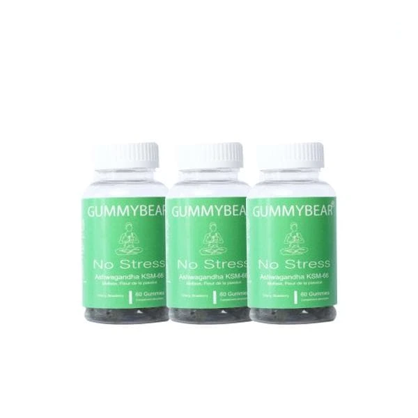 Gummy Bear no stress 60 Gummies Pack 3 boites