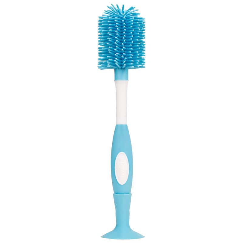 BAMBINI goupillon Silicone 2en1 ref 482 rose/bleu