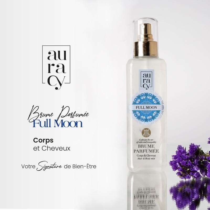 AuRaCy Brume parfumée Full Moon bleu 250ml