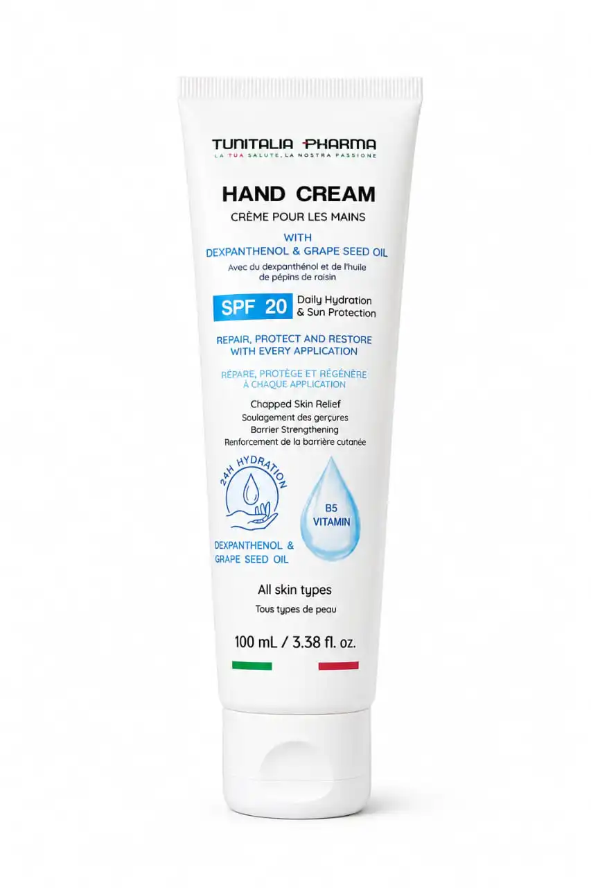 TUNITALIA créme à mains spf20 pepins de raisin100ml